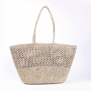 ROMY Beige Gold - Crochet Basket