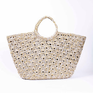 SOPHIA Beige Gold - Crochet Basket