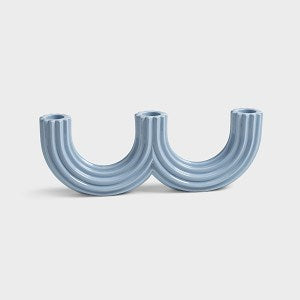 KLEVERING-Candle holder churros light blue