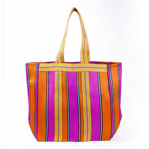 PARISIAN COOL - ST TROPEZ Orange Fuchsia  Beach Bag