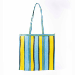 PARISIAN COOL- BELLE ILE Yellow Aqua Tote