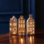 Tealight canal house Rembrandt large - Set of 3