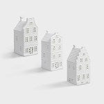 KLEVERING-Tealight canal house #1 /Set of 3