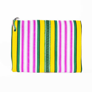 PARISIAN COOL - BIARRITZ Yellow Green Large Pouch