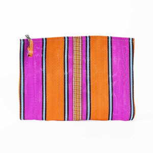 PARISIAN COOL - ST TROPEZ Orange Fuchsia Large Pouch