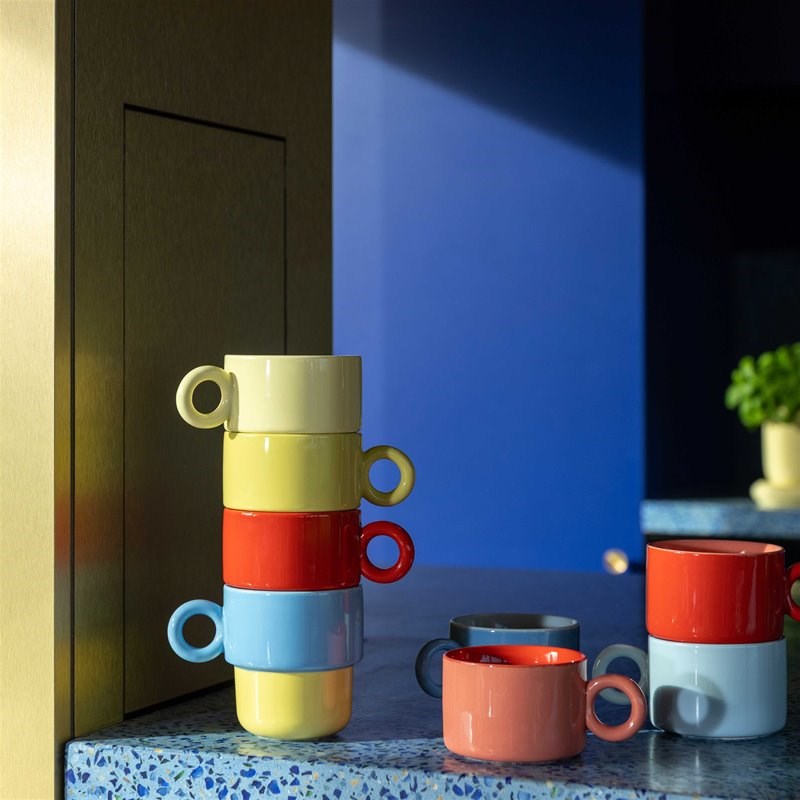 KLEVERING Mug chiquito red large set of 2
