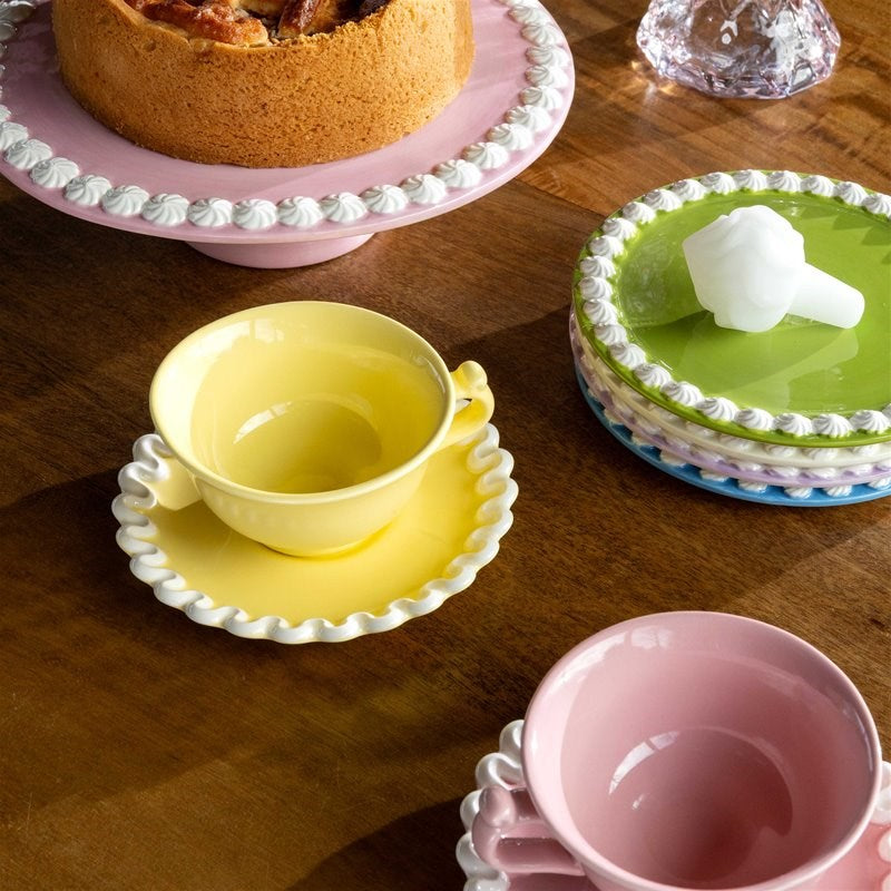 KLEVERING Cup & saucer whip pink set of 2
