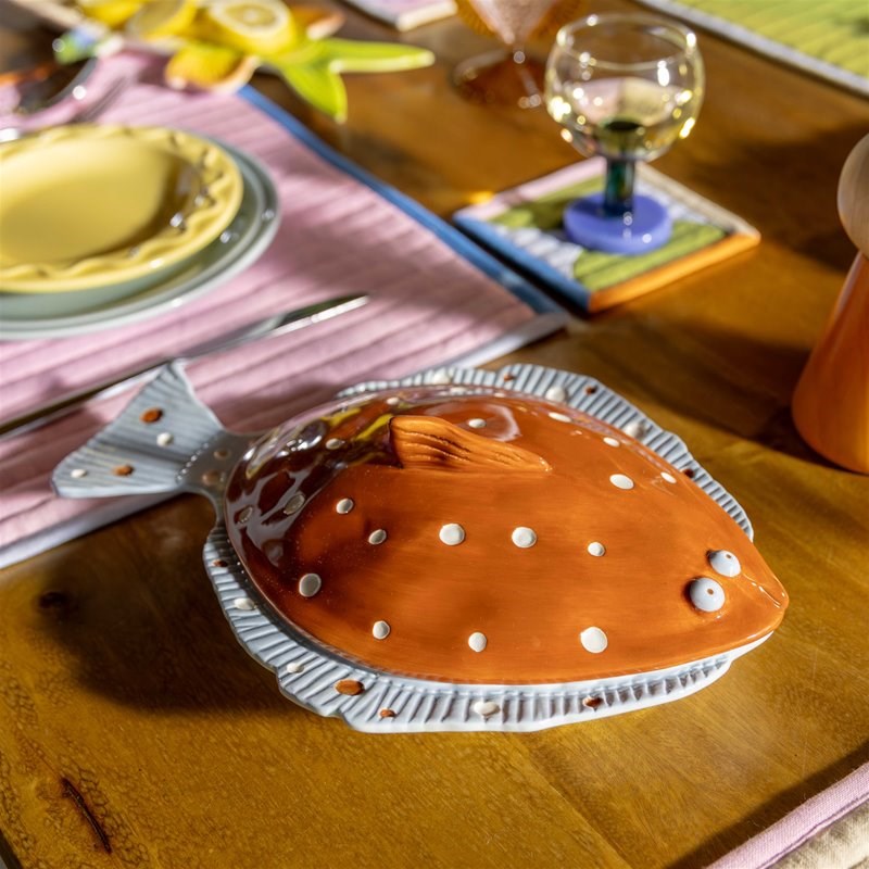 KLEVERING Tureen plaice brown