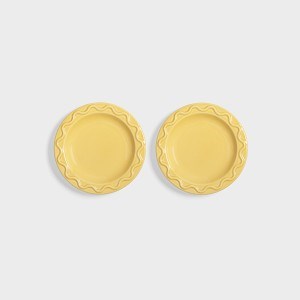 KLEVERING-Plate mochi yellow small set of 2