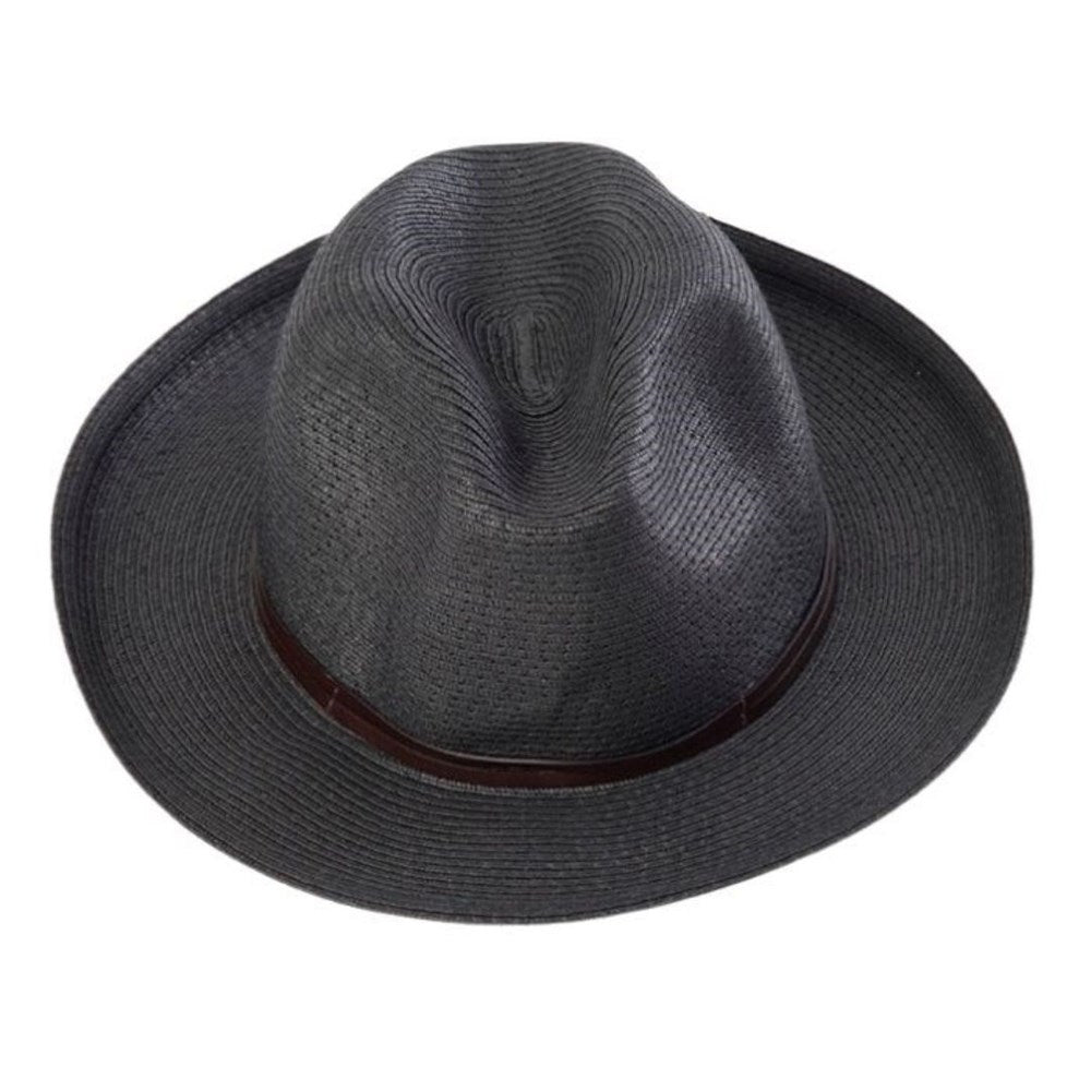 TRAVAUX EN COURS - Borsalino hat leather strap Black