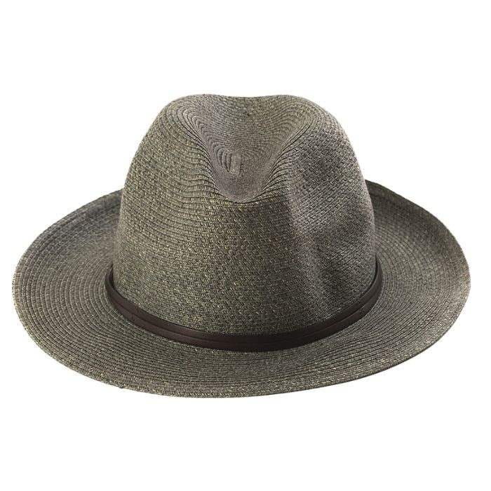 TRAVAUX EN COURS - Borsalino hat leather strap Granit