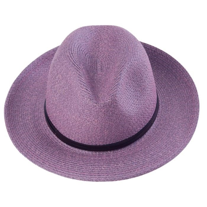 TRAVAUX EN COURS- Borsalino hat leather strap Violet