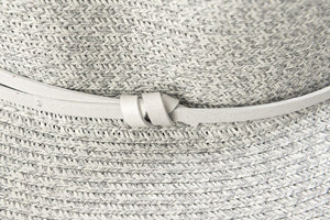 TRAVAUX EN COURS - Borsalino hat leather strap Light Grey