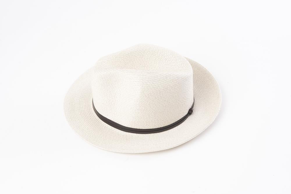 TRAVAUX EN COURS - Borsalino hat leather strap Off White