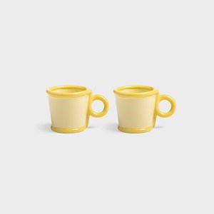 KLEVERING-Mug loop small yellow set of 2
