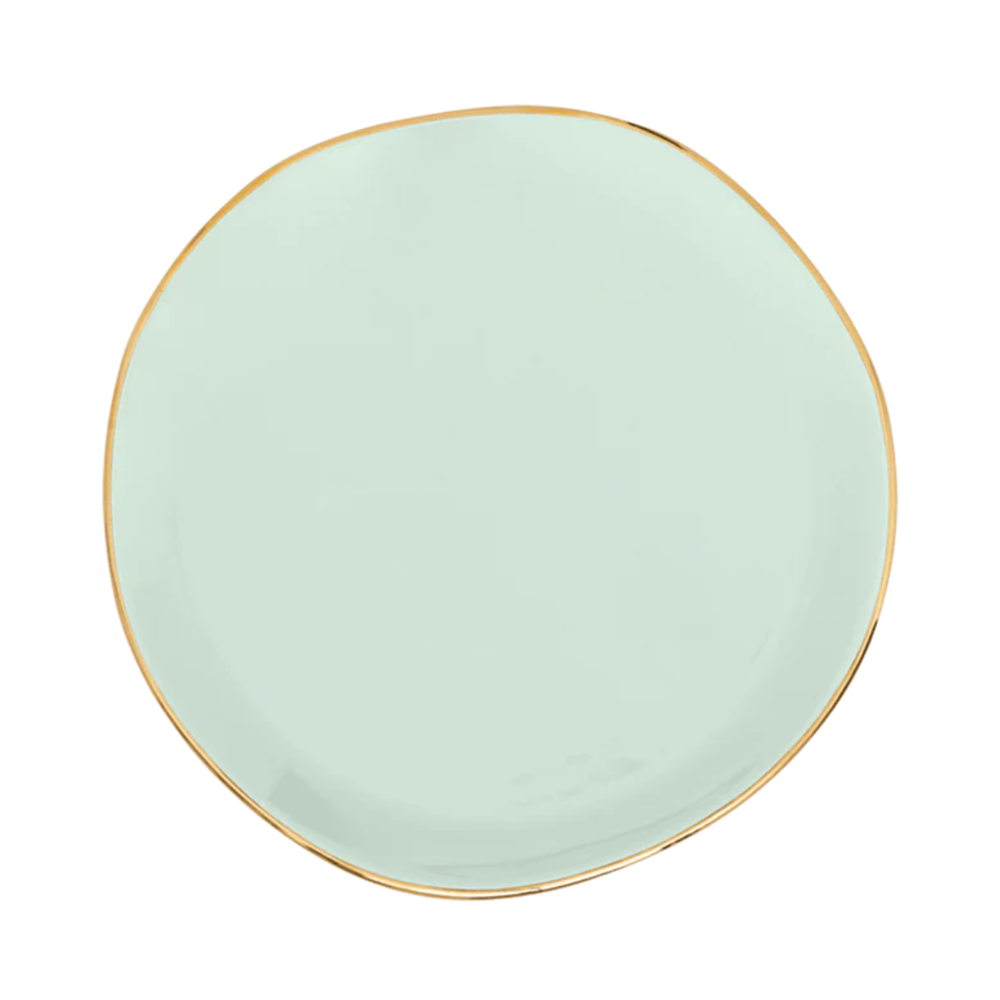 UNC-Good Morning Plate Celadon, ?17 cm