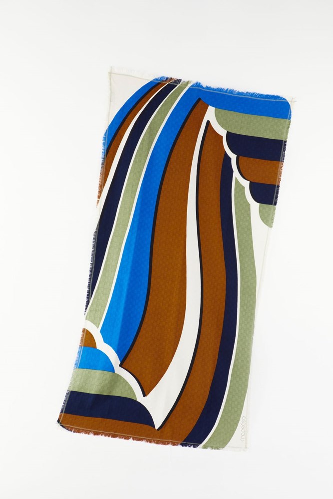302-BLUE LA VAGUE BEACH TOWEL- S24