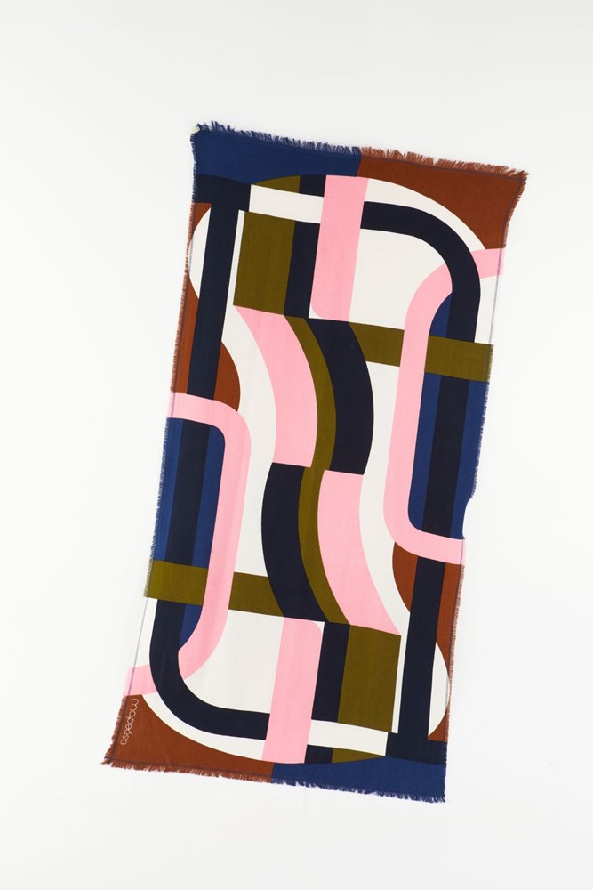 303-KHAKI PINK SUPERSONIC BEACH TOWEL- S24