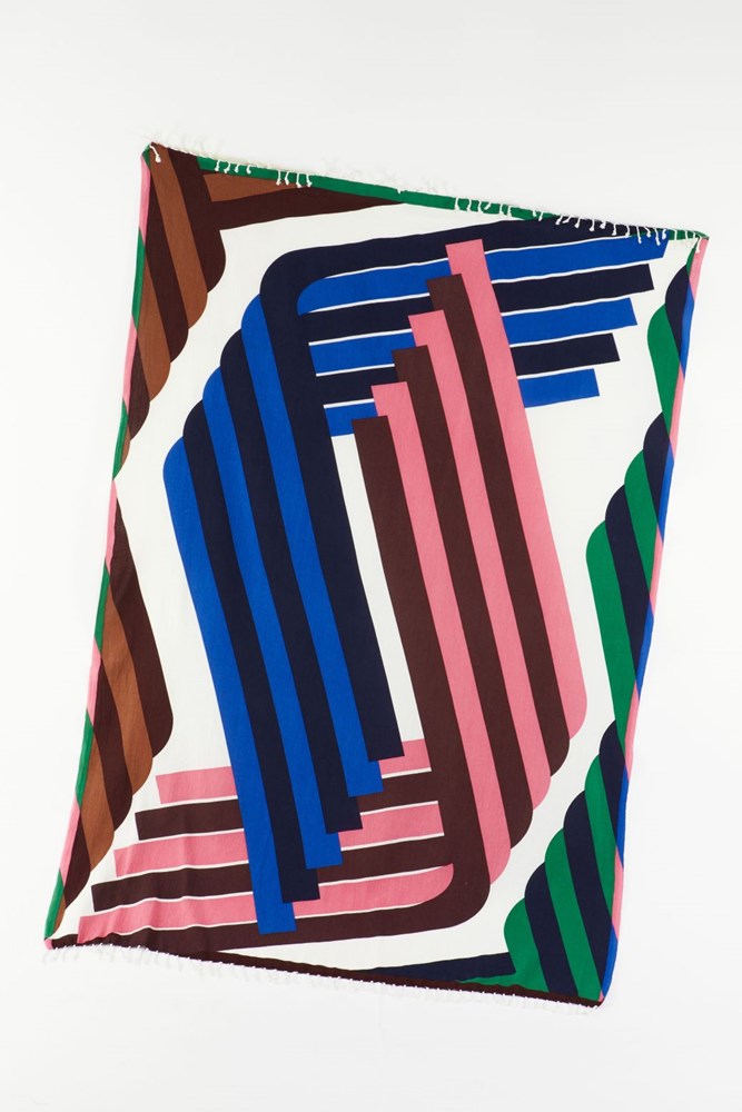 306-BLUE PINK ALTO XXL BEACH TOWEL- S24