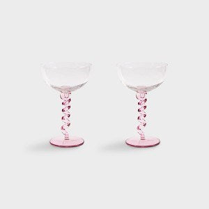 KLEVERING-Coupe spiral pink set of 2