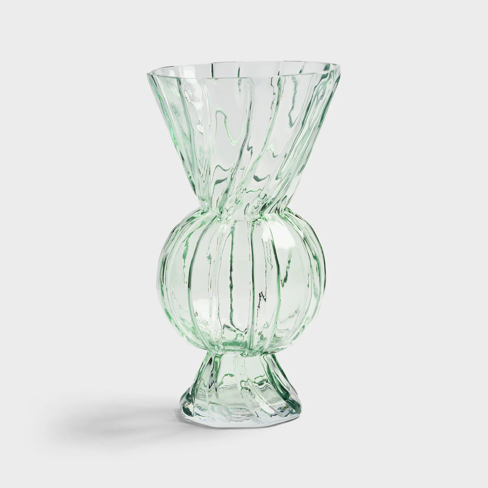 KLEVERING Vase Rhombic glass green