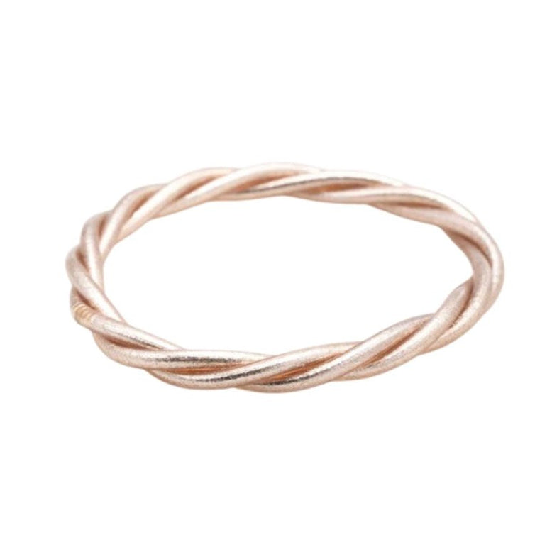 Buddhist Bangles Twist - Champagne Gold Bracelet