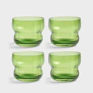 KLEVERING Glass circus green set of 4