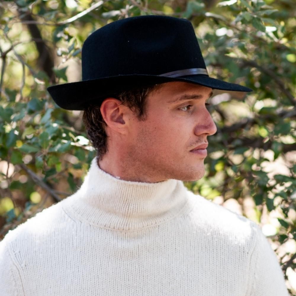 TRAVAUX EN COURS Felt Fedora Hat - Black