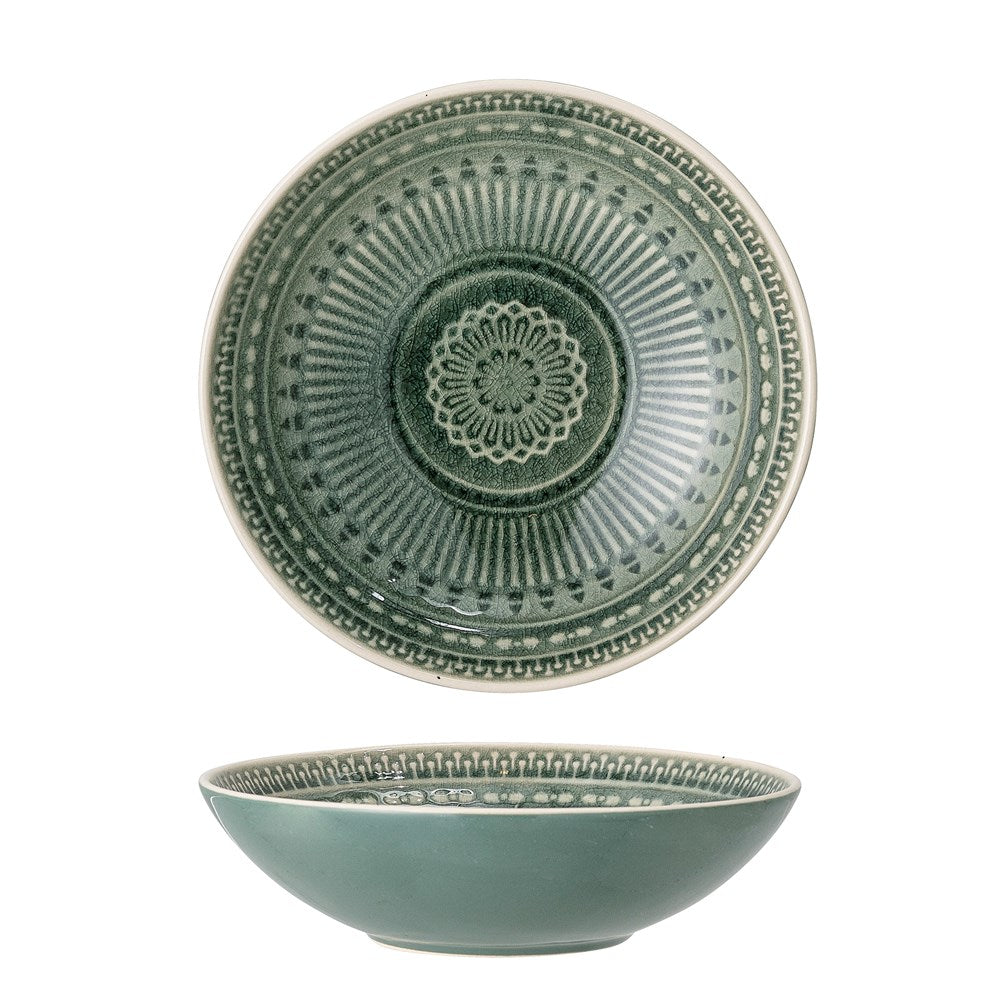 BLOOMINGVILLE-Rani Bowl, Green, Stoneware