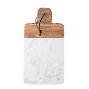 BLOOMINGVILLE-Emil Cutting Board, White, Marble