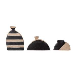 BLOOMINGVILLE-Nezha Deco Vase, Black, Terracotta