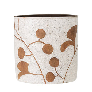 BLOOMINGVILLE-Janis Deco Flowerpot, White, Terracotta