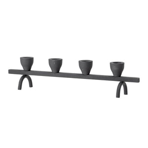 BLOOMINGVILLE-Jerome Candle Holder, Black, Metal