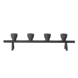 BLOOMINGVILLE-Jerome Candle Holder, Black, Metal