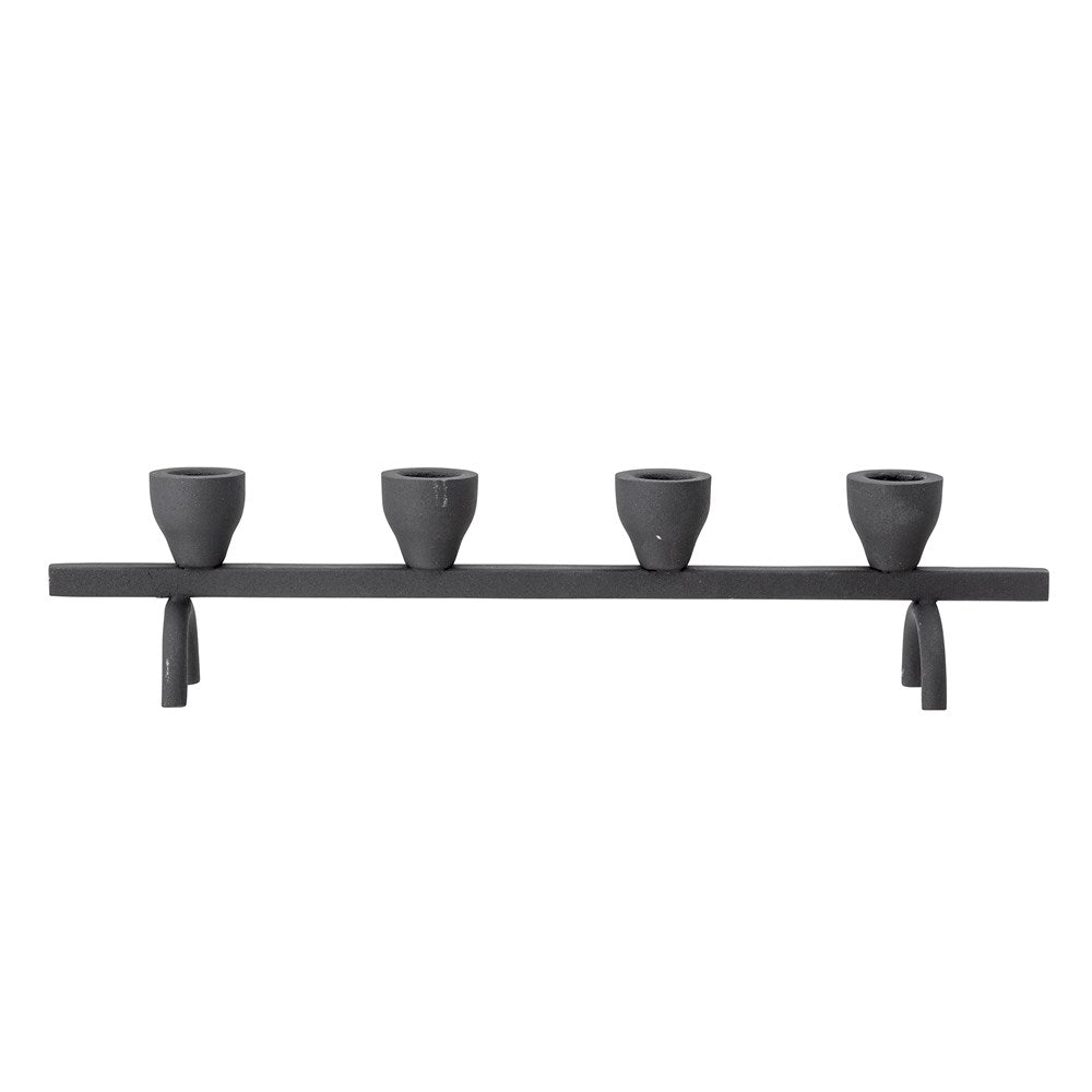 BLOOMINGVILLE-Jerome Candle Holder, Black, Metal