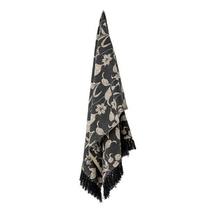 BLOOMINGVILLE-Mali Throw, Black, Recycled Cotton