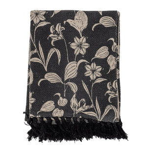 BLOOMINGVILLE-Mali Throw, Black, Recycled Cotton