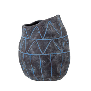 Creative Collection-Ivo Deco Vase, Blue, Ceramic