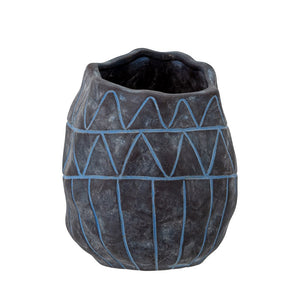 Creative Collection-Ivo Deco Vase, Blue, Ceramic