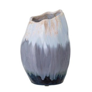 BLOOMINGVILLE-Jace Deco Vase, Blue, Ceramic