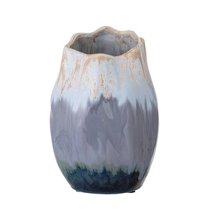 BLOOMINGVILLE-Jace Deco Vase, Blue, Ceramic