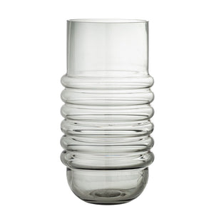 BLOOMINGVILLE-Belma Vase, Grey, Glass