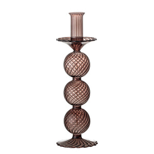 BLOOMINGVILLE-Daq Candlestick, Purple, Glass