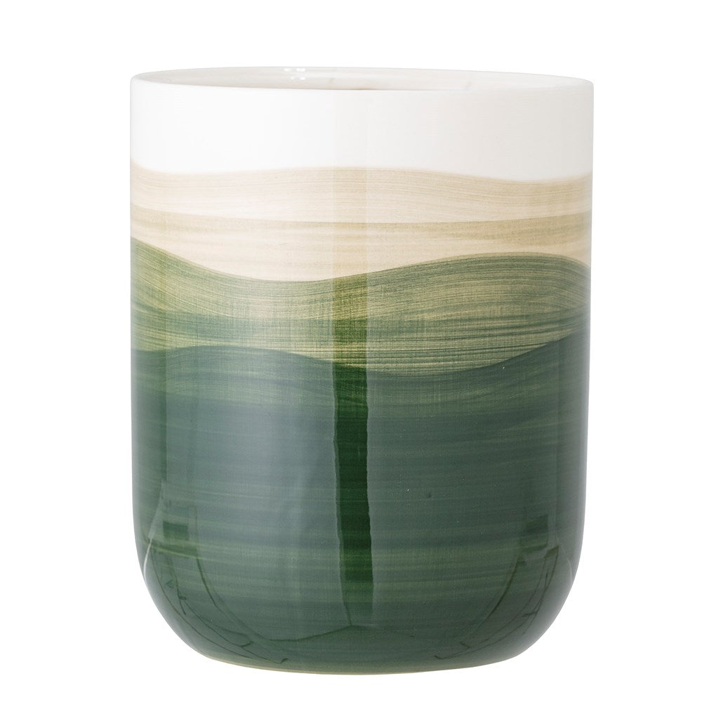 BLOOMINGVILLE-Darell Flowerpot, Green, Stoneware