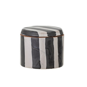 BLOOMINGVILLE -Serina Jar w/Lid, Black, Stoneware