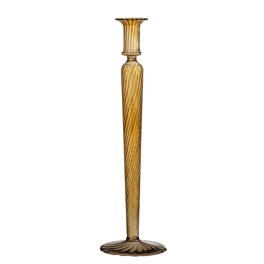 BLOOMINGVILLE-Dara Candlestick, Brown, Glass