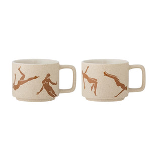 BLOOMINGVILLE-Harlow Mug, Brown, Stoneware