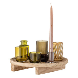 BLOOMINGVILLE-Sanga Tray w/Votive, Nature, Glass