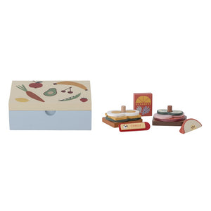 Bloomingville-Thyra Play Set, Lunchbox, Blue, FSC?100%, MDF