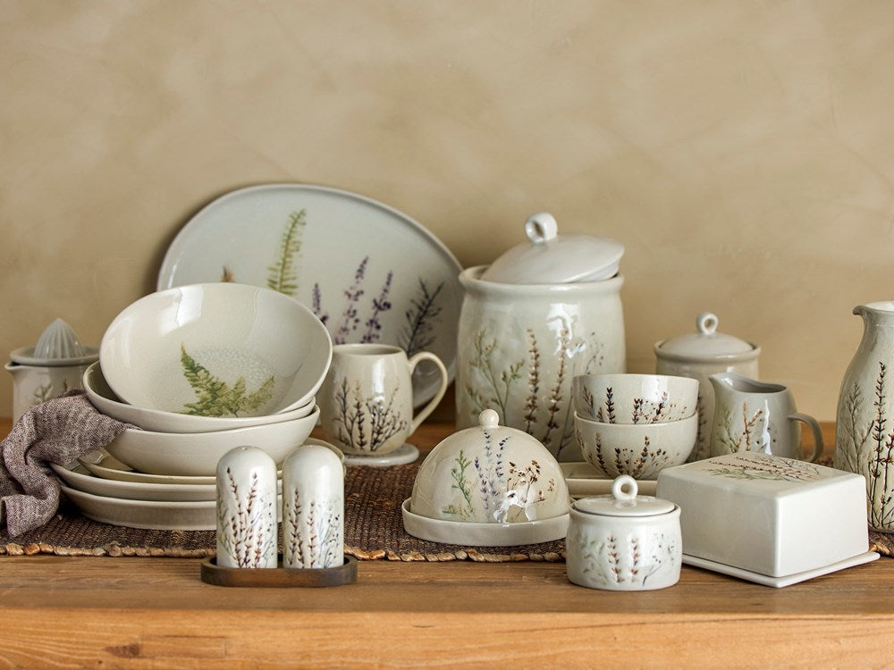 BLOOMINGVILLE-Bea Butter Box, Nature, Stoneware